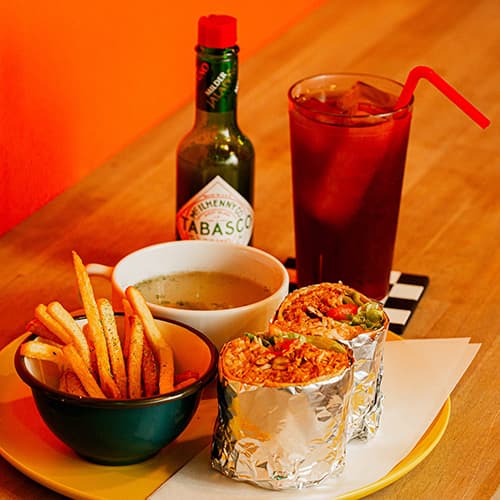 ロバブリトーのセットメニュー