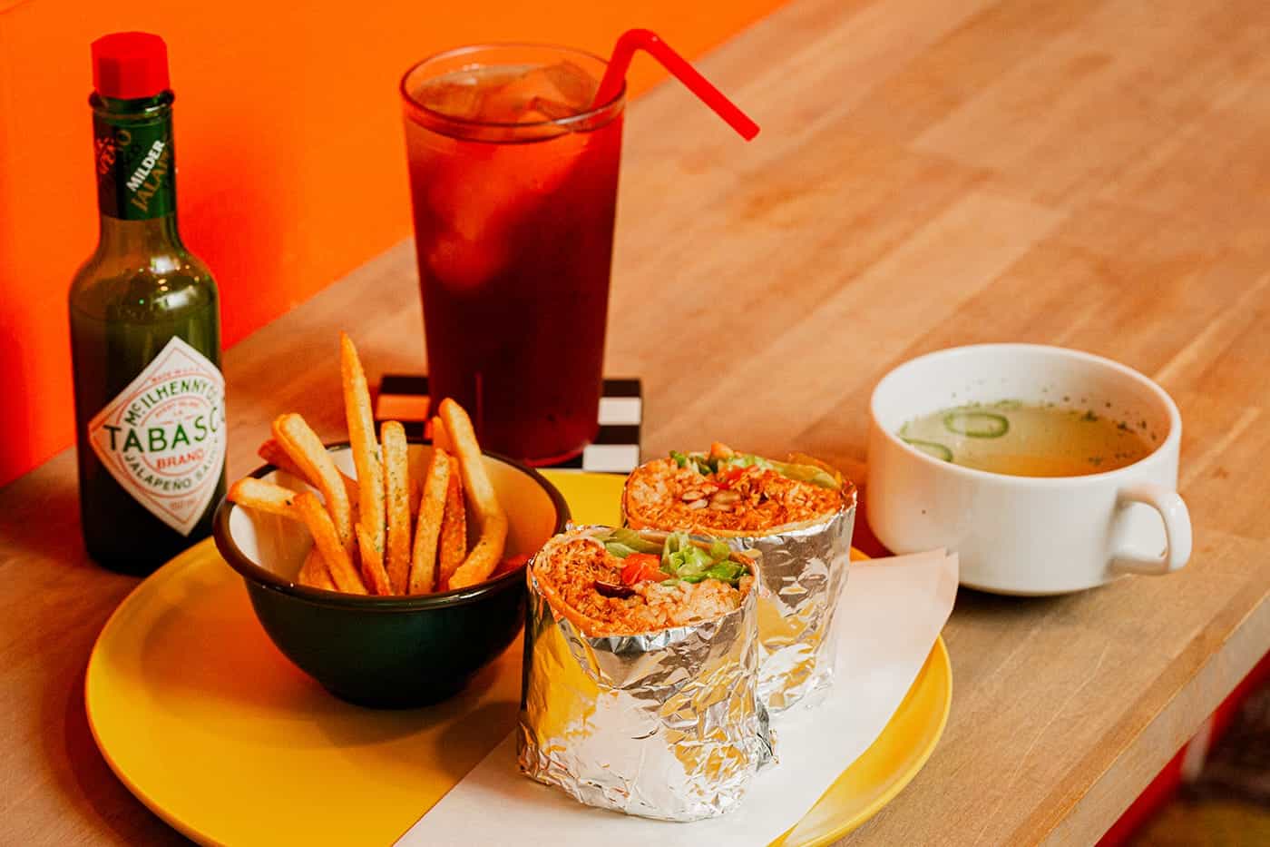 ロバブリトーのランチセット